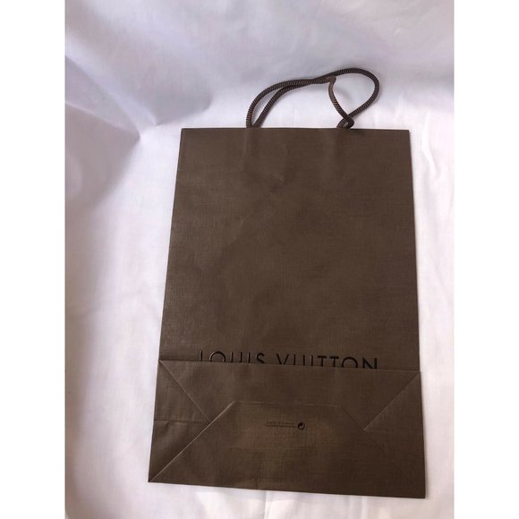 Louis Vuittons Paper Shopping Bag Brown 14" x 9.6" x 4.3" - Picture 2 of 10